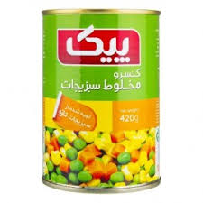 خرید کنسرو سبزیجات مخلوط 420 گرمی خوشمزه + قیمت مناسب